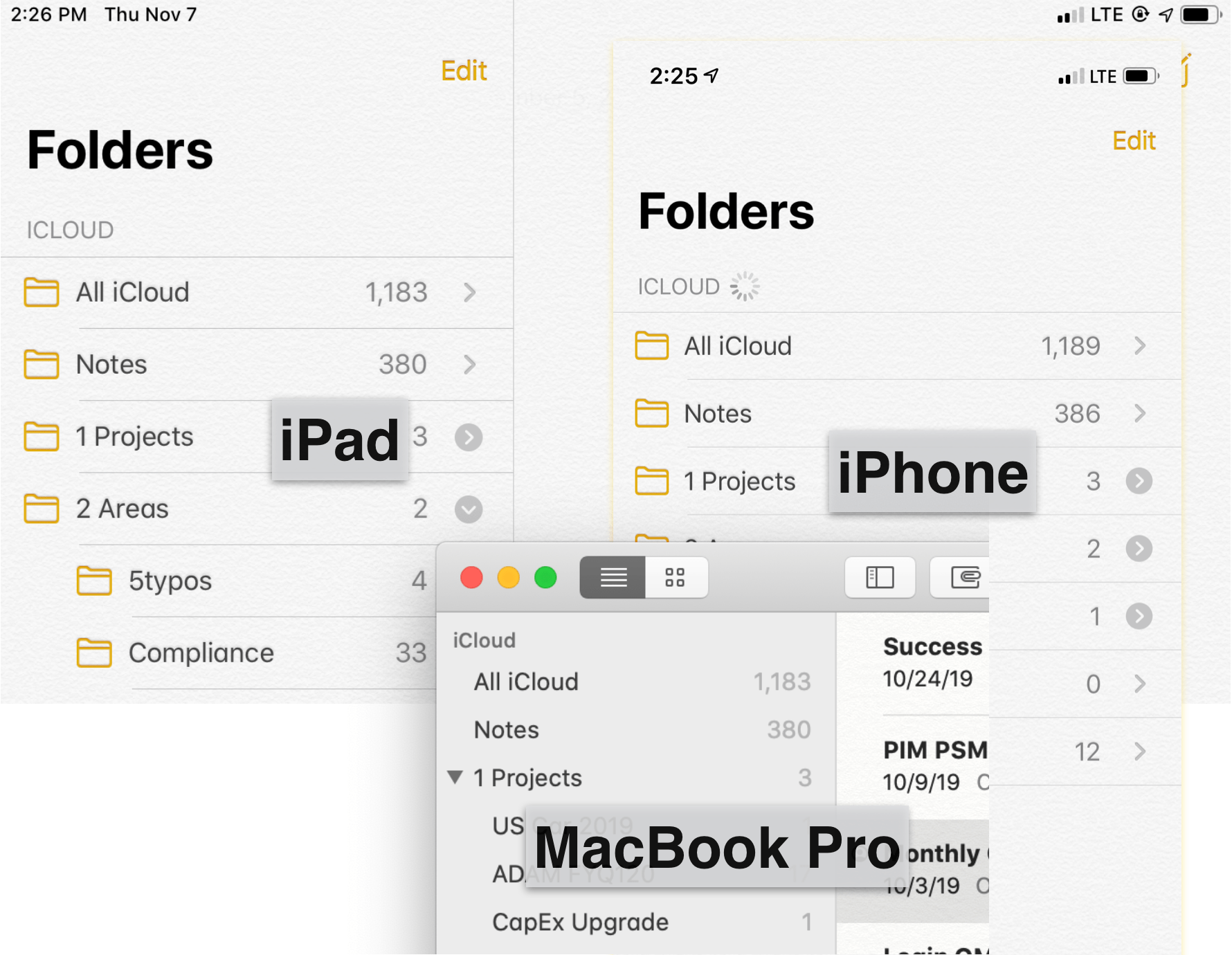 Notes Sync Fail